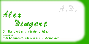 alex wingert business card